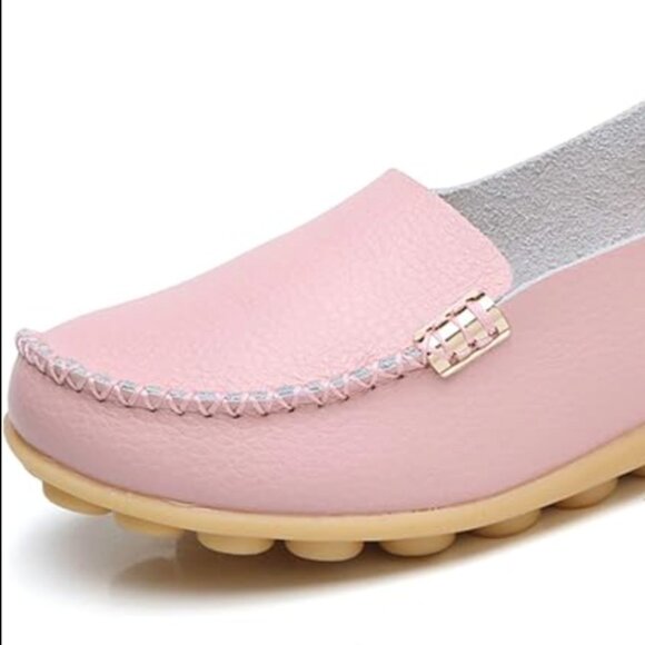 VenusCelia Women's Natural Comfort Walking Flat Loafer in Light Pink, Size 7 - Picture 2 of 14